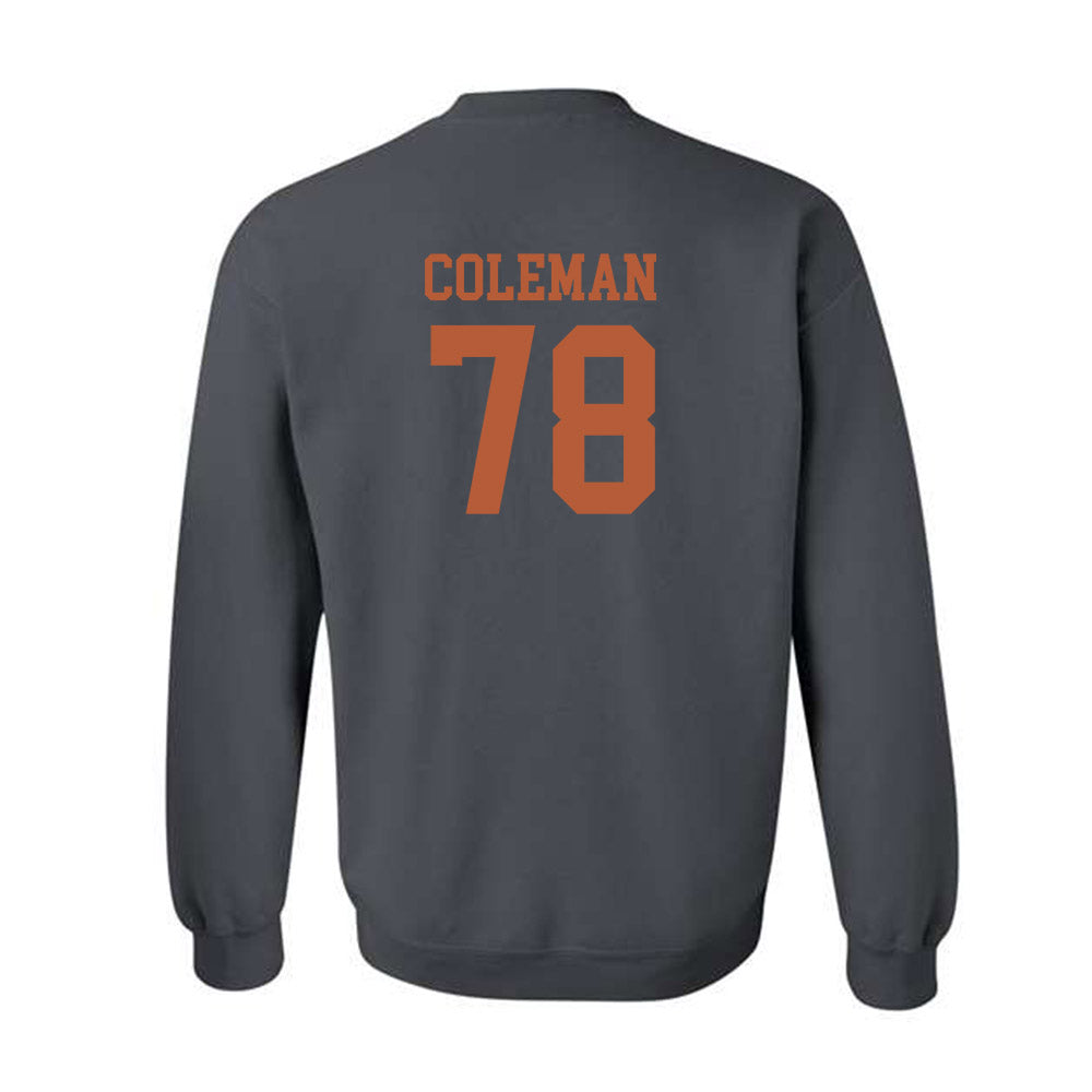 Texas - NCAA Football : Jordan Coleman - Classic Shersey Crewneck Sweatshirt-1