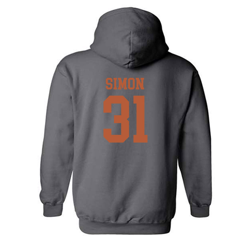 Texas - NCAA Football : James Simon - Classic Shersey Hooded Sweatshirt-1