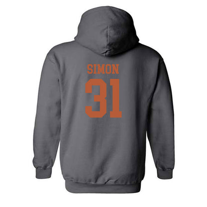 Texas - NCAA Football : James Simon - Classic Shersey Hooded Sweatshirt-1