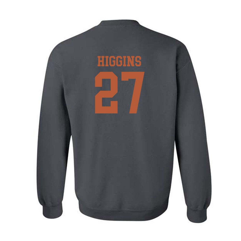 Texas - NCAA Baseball : Cal Higgins - Classic Shersey Crewneck Sweatshirt-1