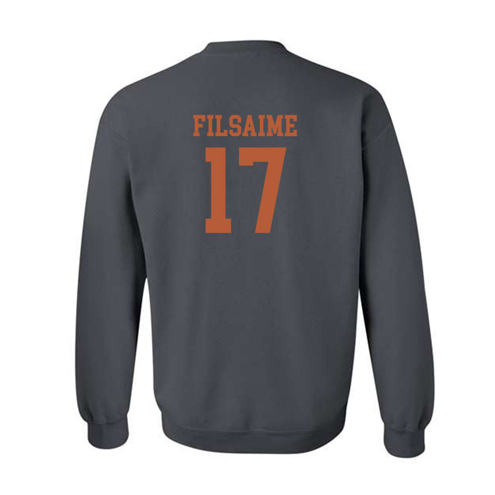 Texas - NCAA Football : Xavier Filsaime - Classic Shersey Crewneck Sweatshirt-1