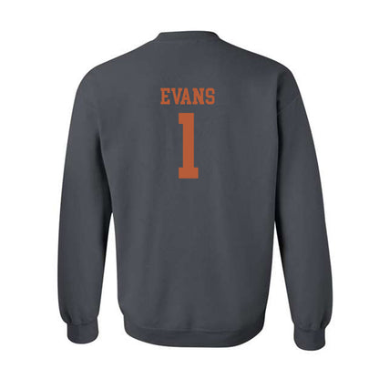 Texas - NCAA Men's Basketball : Amari Evans - Classic Shersey Crewneck Sweatshirt-1