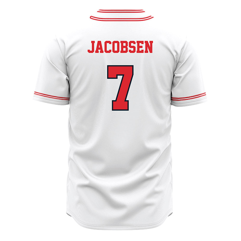 St. Johns - NCAA Baseball : Robert Jacobsen - White Jersey-1
