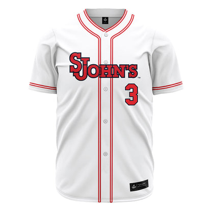 St. Johns - NCAA Baseball : Chaz Wright - White Jersey