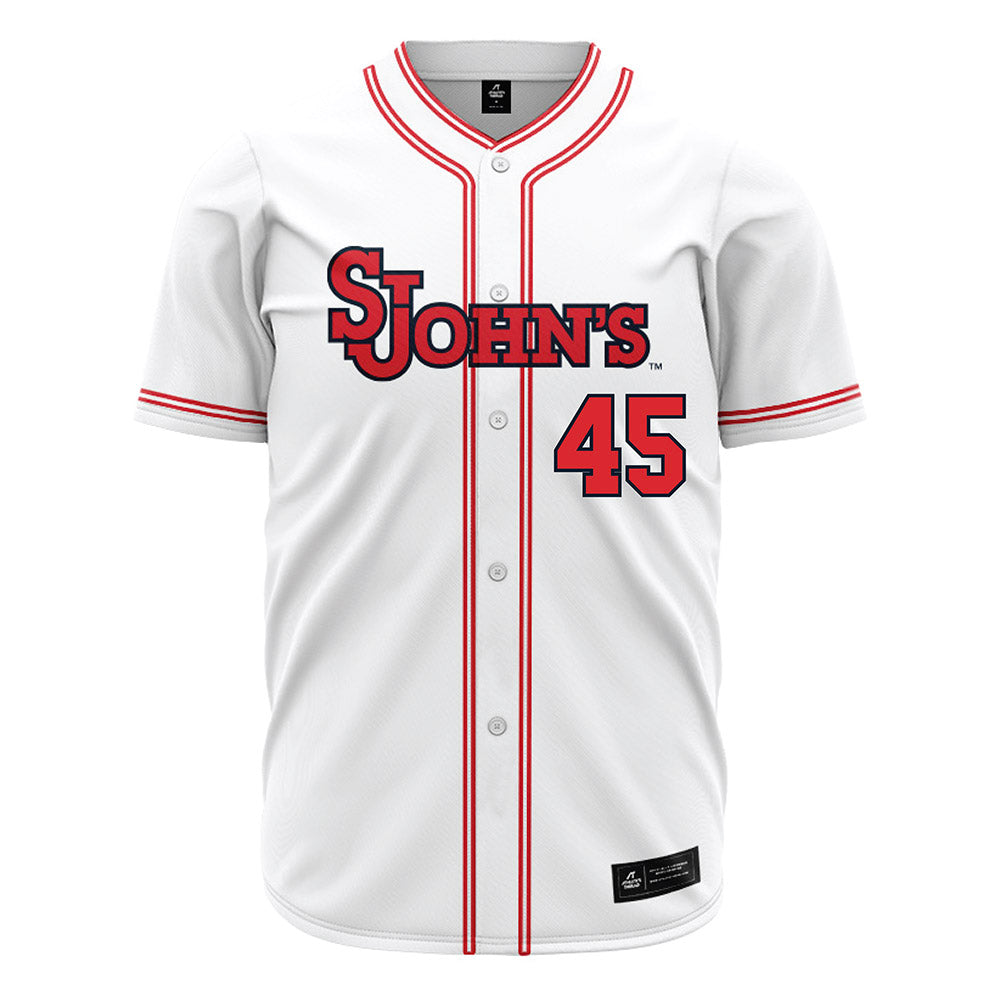 St. Johns - NCAA Baseball : Evan Hoeckele - White Jersey-0