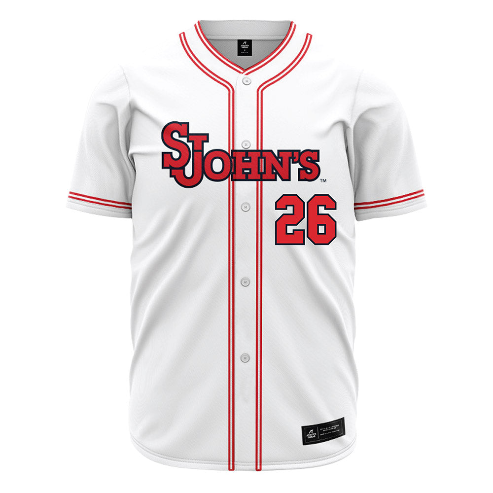 St. Johns - NCAA Baseball : Nick Romer - White Jersey-0