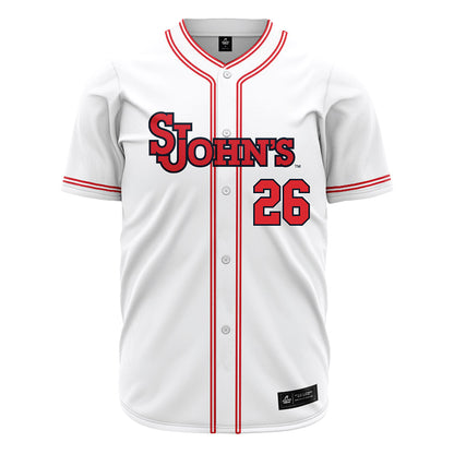St. Johns - NCAA Baseball : Nick Romer - White Jersey-0