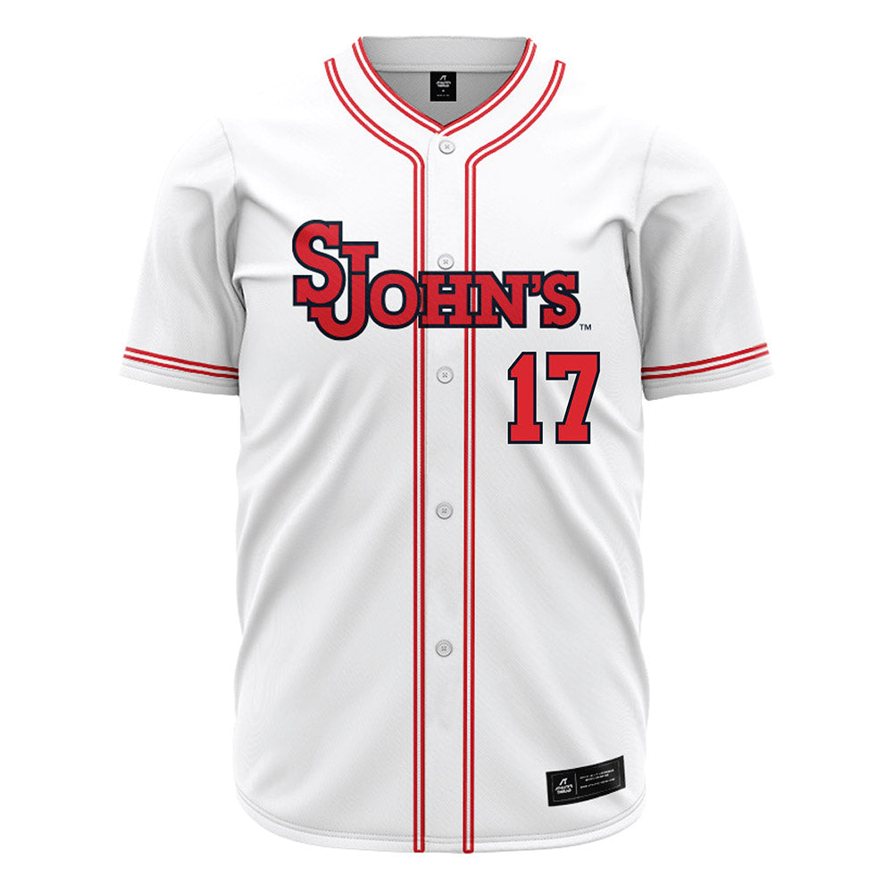 St. Johns - NCAA Baseball : Carter Wall - White Jersey-0
