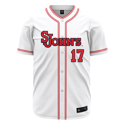 St. Johns - NCAA Baseball : Carter Wall - White Jersey-0