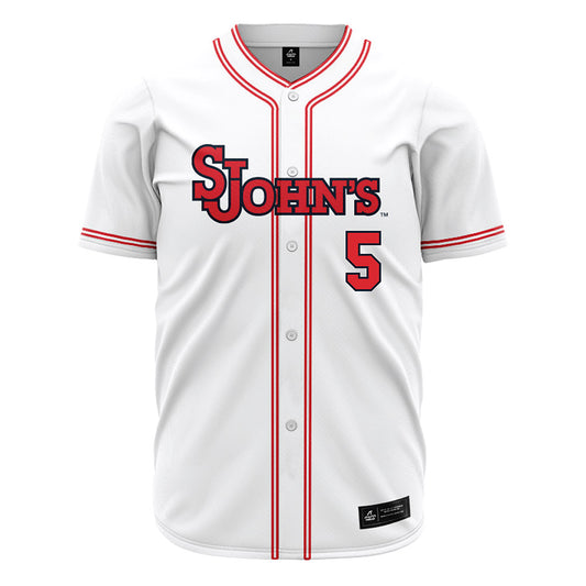 St. Johns - NCAA Baseball : Roberto Valdes - White Jersey-0