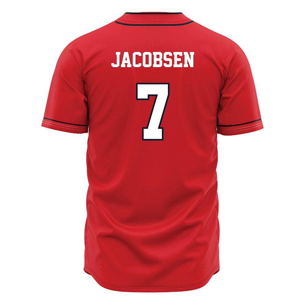 St. Johns - NCAA Baseball : Robert Jacobsen - Red Jersey-1
