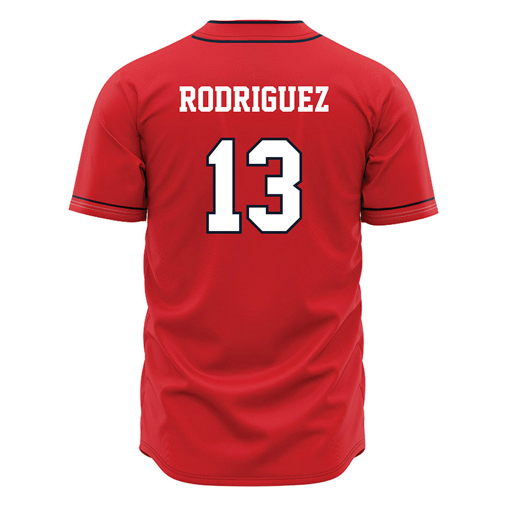 St. Johns - NCAA Baseball : David Rodriguez - Red Jersey-1