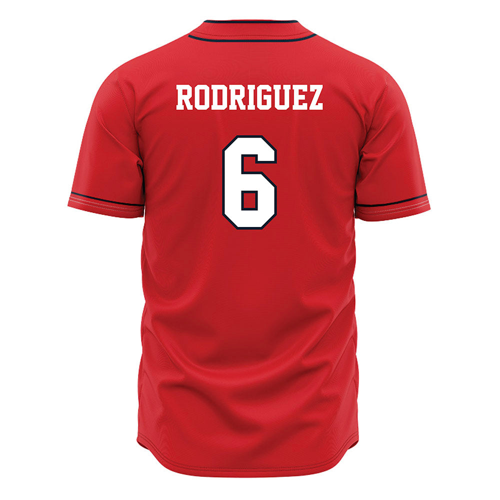 St. Johns - NCAA Baseball : Lewis Rodriguez - Red Jersey-1