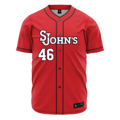 St. Johns - NCAA Baseball : Sean Britt - Red Jersey-0