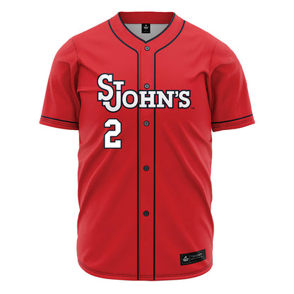St. Johns - NCAA Baseball : Will Cowan - Red Jersey-0