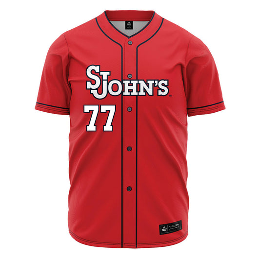 St. Johns - NCAA Baseball : Adrian Tavarez - Red Jersey-0