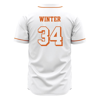 Texas - NCAA Baseball : Michael Winter - White Jersey-1