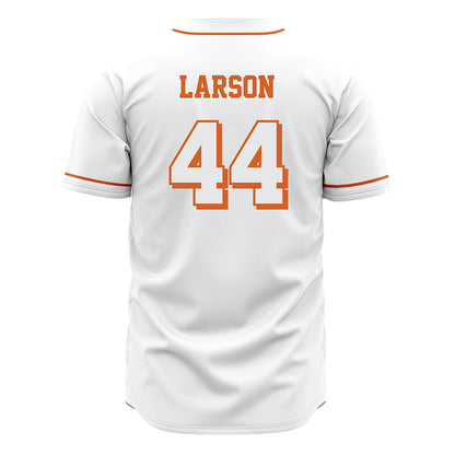 Texas - NCAA Baseball : Ashton Larson - White Jersey-1