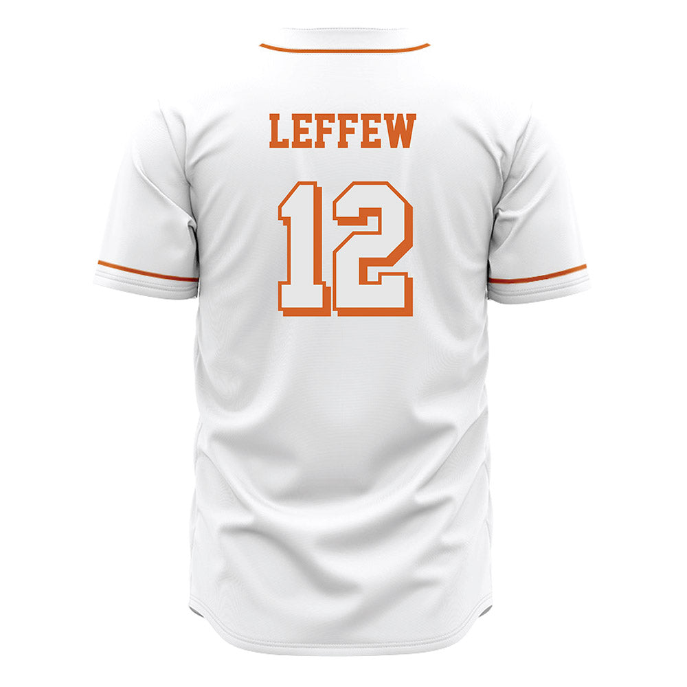 Texas - NCAA Baseball : Haiden Leffew - White Jersey-1