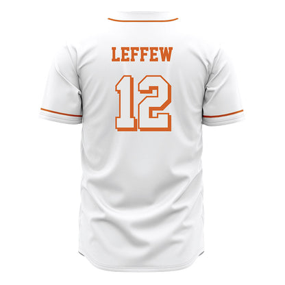 Texas - NCAA Baseball : Haiden Leffew - White Jersey-1
