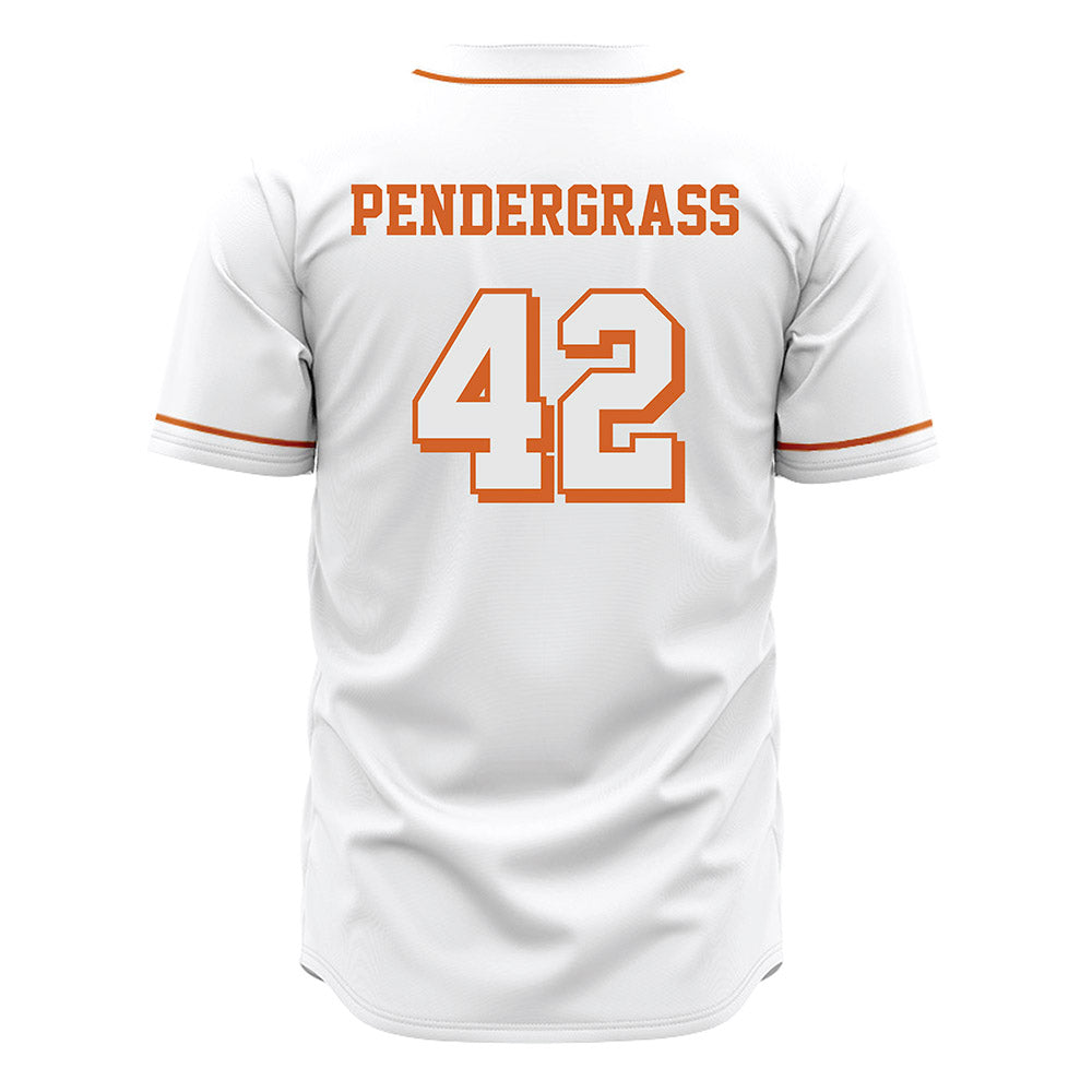 Texas - NCAA Baseball : Dariyan Pendergrass - White Jersey-1