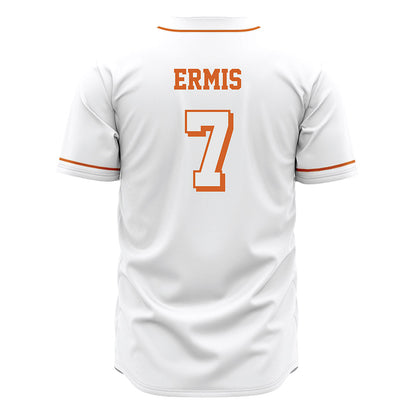 Texas - NCAA Baseball : Andrew Ermis - White Jersey-1