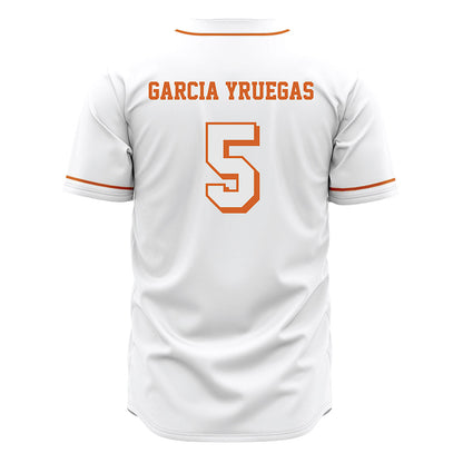 Texas - NCAA Baseball : Felix Garcia Yruegas - White Jersey-1