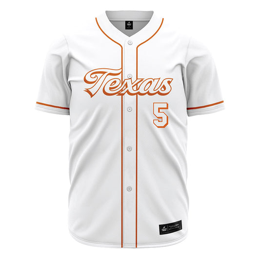 Texas - NCAA Baseball : Felix Garcia Yruegas - White Jersey-0