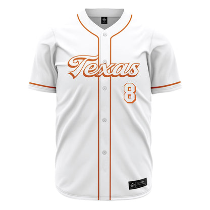 Texas - NCAA Baseball : Carson Tinney - White Jersey-0