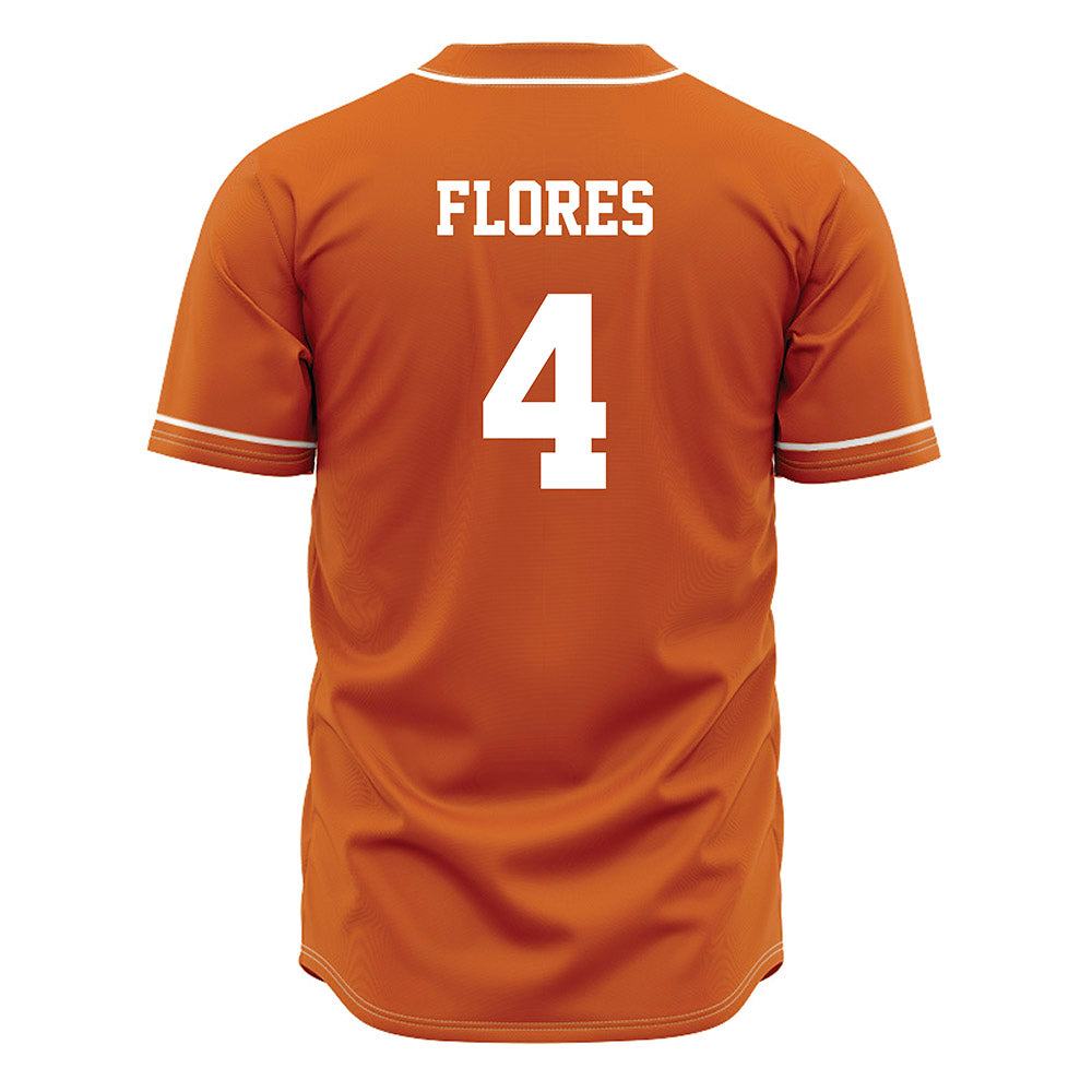 Texas - NCAA Baseball : Jason Flores - Orange Jersey-1