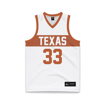 Texas - NCAA Men's Basketball : Anthon McDermott - White Basketball Jersey-0