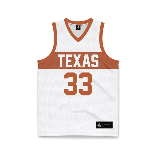 Texas - NCAA Men's Basketball : Anthon McDermott - White Basketball Jersey-0