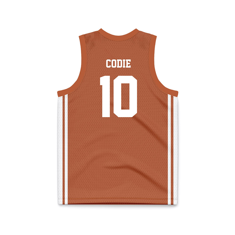Texas - NCAA Men's Basketball : nicolas codie - Orange Basketball Jersey-1