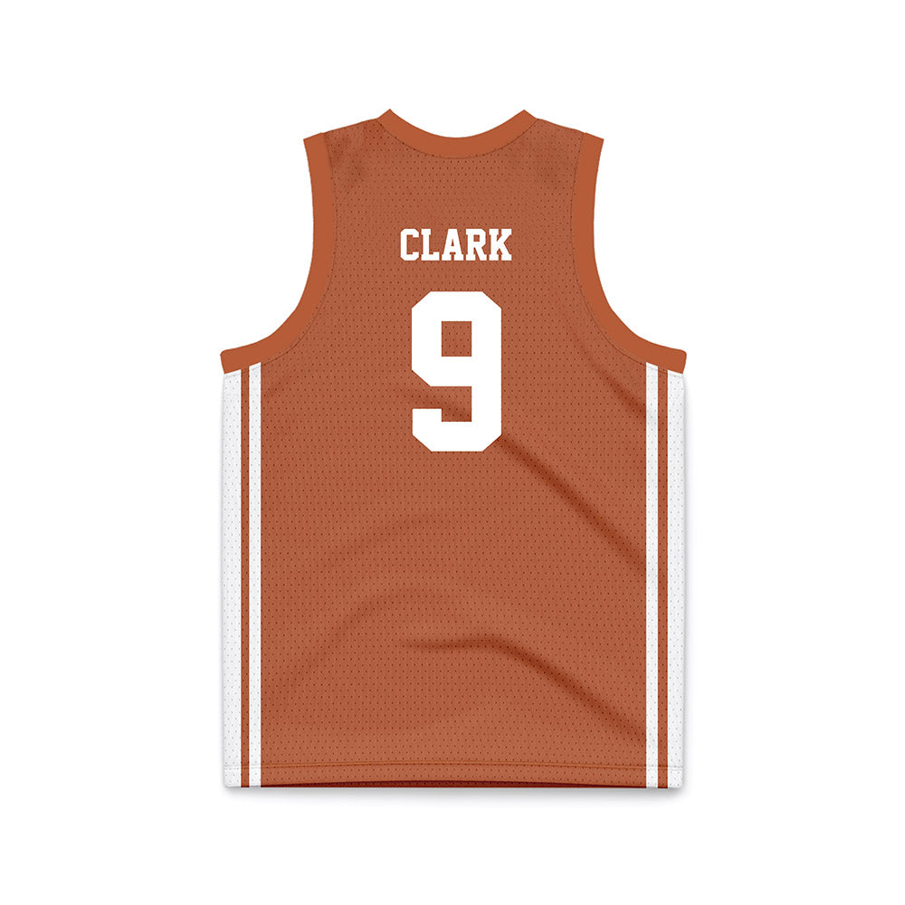 Texas - NCAA Men's Basketball : John Clark - Orange Basketball Jersey-1