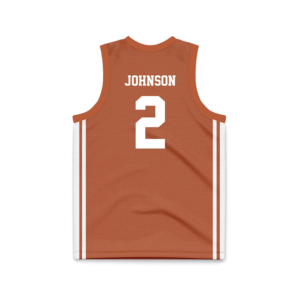 Texas - NCAA Men's Basketball : Isaiah Johnson - Orange Basketball Jersey-1