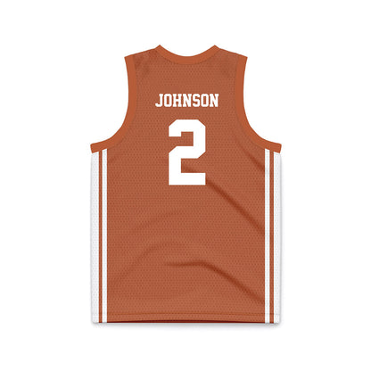 Texas - NCAA Men's Basketball : Isaiah Johnson - Orange Basketball Jersey-1