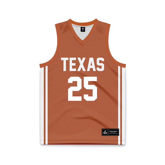Texas - NCAA Men's Basketball : Mantas Laurencikas - Orange Basketball Jersey-0