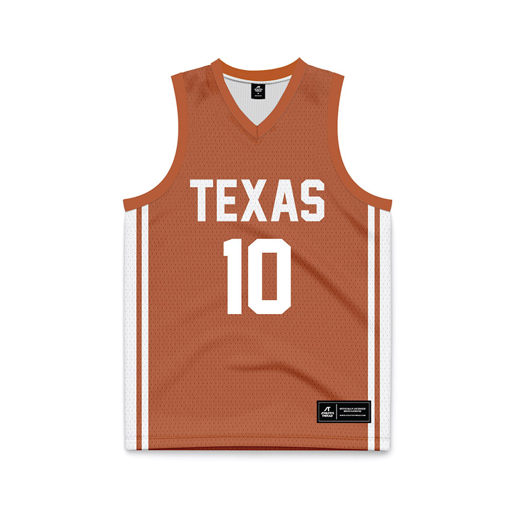 Texas - NCAA Men's Basketball : nicolas codie - Orange Basketball Jersey-0