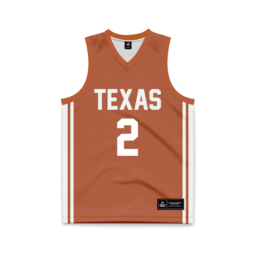 Texas - NCAA Men's Basketball : Isaiah Johnson - Orange Basketball Jersey-0