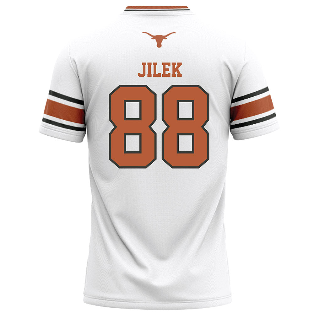 Texas - NCAA Football : Charlie Jilek - White Football Jersey-1