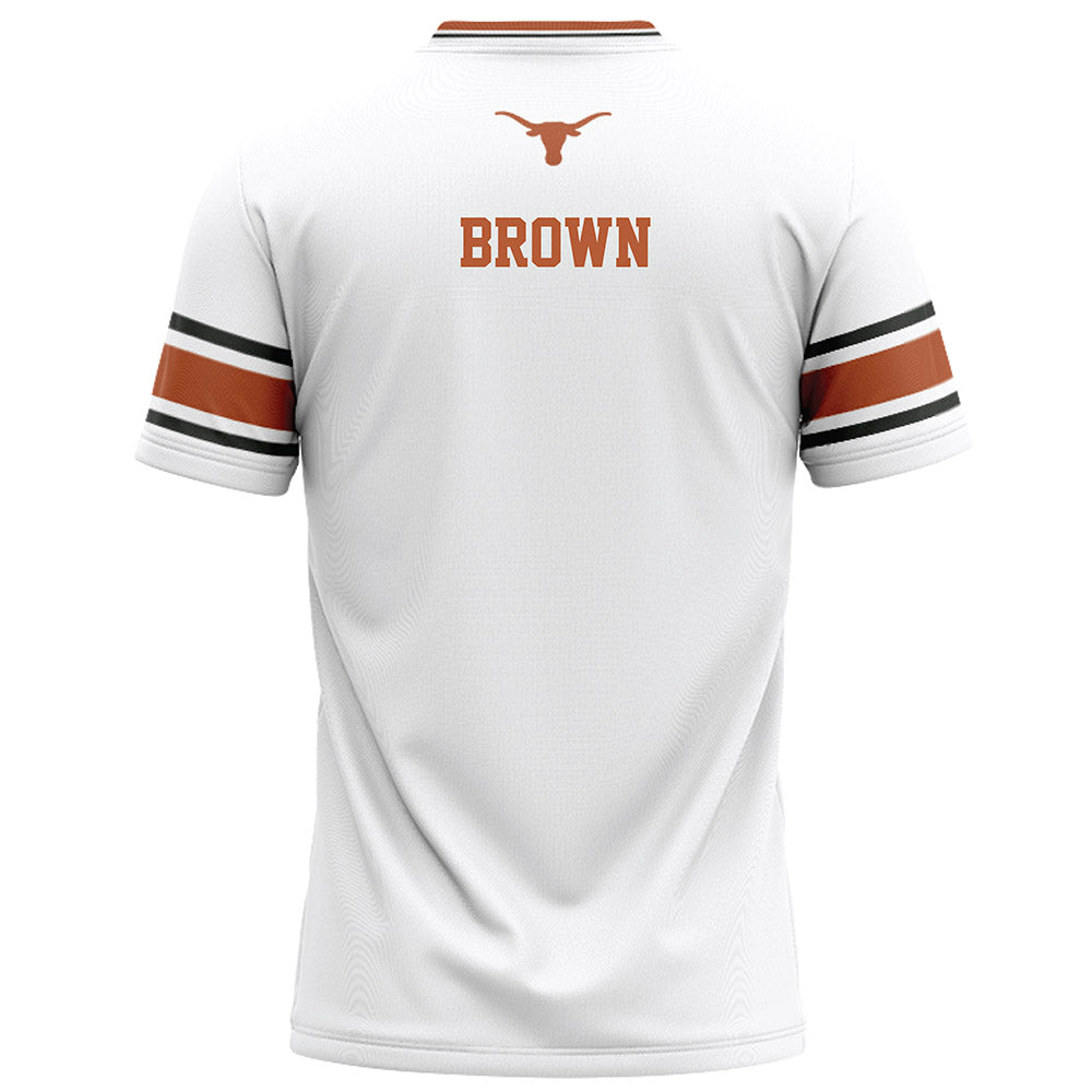 Texas - NCAA Football : Raleek Brown - White Football Jersey-1