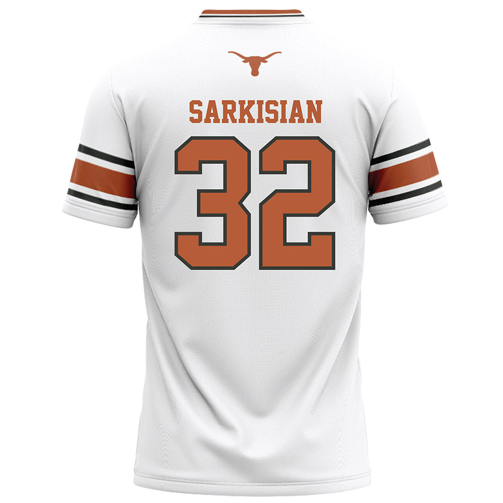 Texas - NCAA Football : Brady Sarkisian - White Football Jersey-1