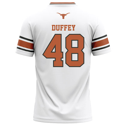 Texas - NCAA Football : Jackson Duffey - White Football Jersey-1