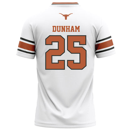 Texas - NCAA Football : Luke Dunham - White Football Jersey-1