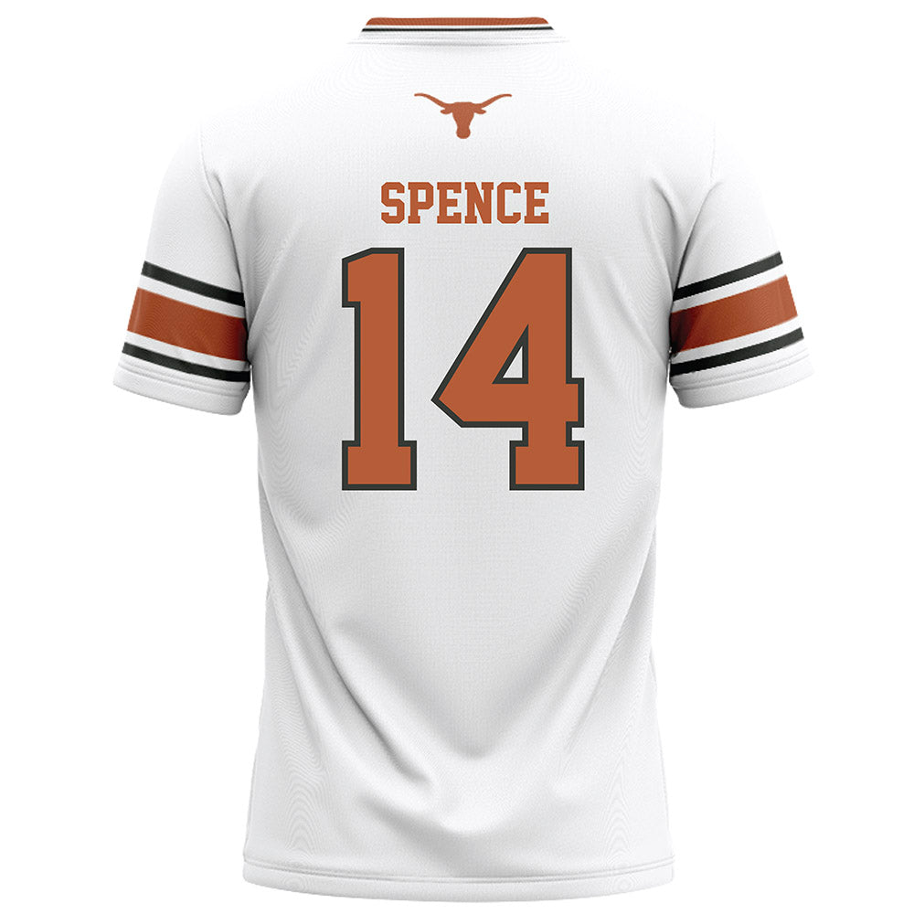 Texas - NCAA Football : Brad Spence - White Football Jersey-1