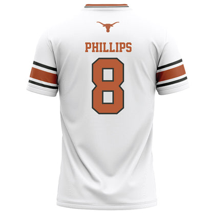 Texas - NCAA Football : Kade Phillips - White Football Jersey-1
