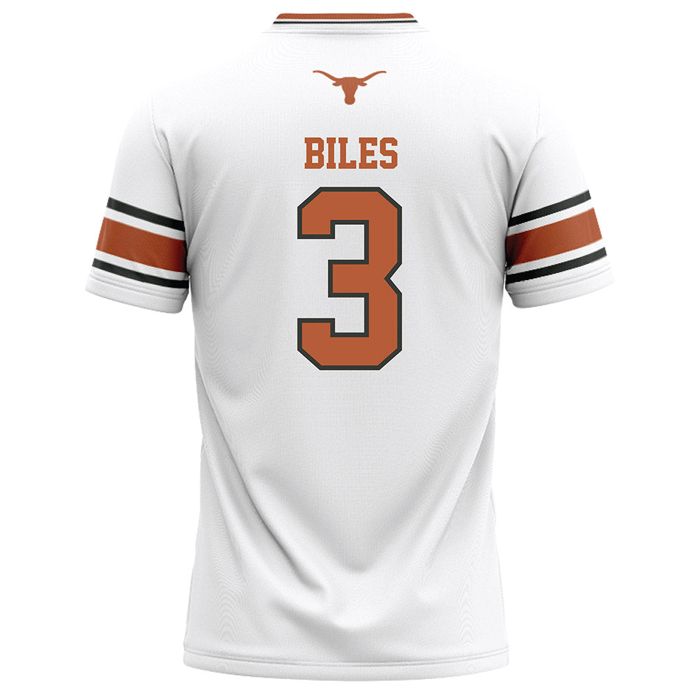 Texas - NCAA Football : Rasheem Biles - White Football Jersey-1