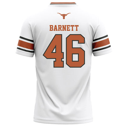 Texas - NCAA Football : Spencer Barnett - White Football Jersey-1