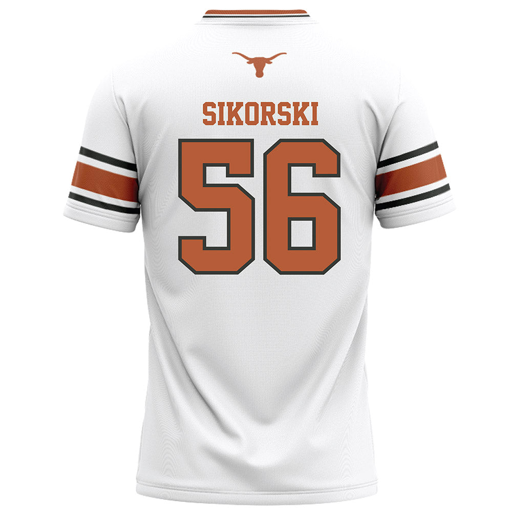 Texas - NCAA Football : Dylan Sikorski - White Football Jersey-1