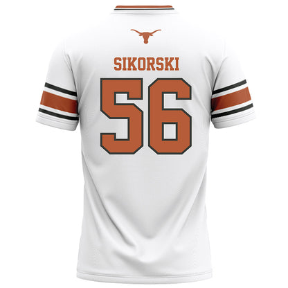 Texas - NCAA Football : Dylan Sikorski - White Football Jersey-1